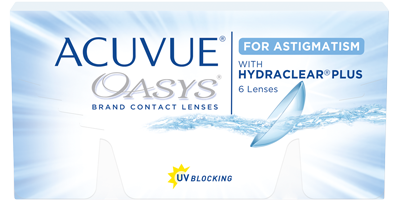 צילום קופסה של  ACUVUE® OASYS® for ASTIGMATISM 